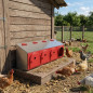 Nid d'extérieur pour poules à 4 compartiments, 104 x 47 x 48 cm | Boîte à poulaillers pour poules