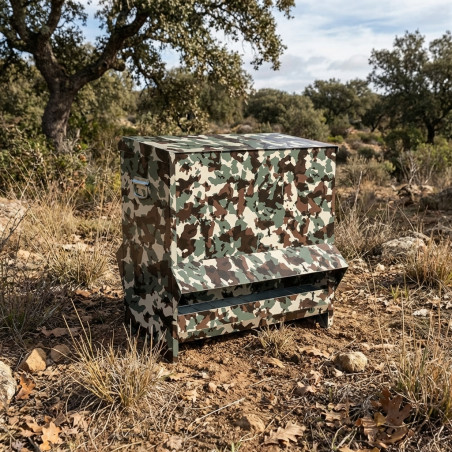 Mangeoire à perdrix camouflée pour l'extérieur 50 x 44 x 36 cm | Mangeoire à oiseaux extérieure | Robuste et durable | Zéro déch