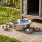 Comedero Bebedero Perros 25 cm | Pack 6 Bol 2,8 Litros Acero inoxidable para Perros y Gatos | Higienico, Resistente