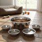 Lot de 6 Feeder Abreuvoir pour chiens Ø25 cm.  Bol 2,8 litres. Chiens et chats en acier inoxydable
