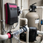 Chlorinateur par électrolyse au sel + Contrôleur de pH + Pompe de Dosage, piscines jusqu'à 160 m3