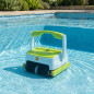 Norkel cordless battery-powered pool cleaner robot, for the bottom, wall and waterline of swimming pools. Norkel cordless battery-powered pool cleaner robot, for the bottom, wall and waterline of swimming pools.