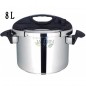 Pentola a Pressione da 8 litri en Acier Inoxydable, Casserole Induction et à Gaz, Couvercle à Ouverture Facile Pentola a Pressione da 8 litri en Acier Inoxydable, Casserole Induction et à Gaz, Couvercle à Ouverture Facile
