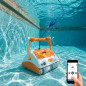 Robot nettoyeur de piscine automatique Bluetooth Bora Drive Top, 80m2