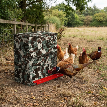 Mangeoire à trémie SAFE-FEED 40 kg 67 L | Trémie camouflée | Jusqu'à 35 oiseaux