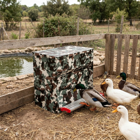 SAFE-FEED Enten-Futterautomat 30 kg 50 l | Geflügel-Futterautomat | Bis zu 30 Enten