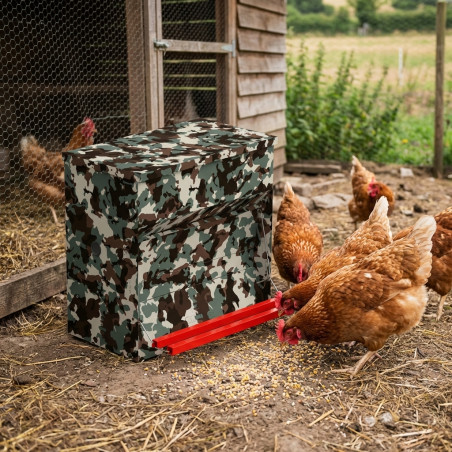 Comedero Tolva Aves SAFE-FEED 30 Kg 50 L | Tolva de Camuflaje para Aves | Hasta 35 Aves