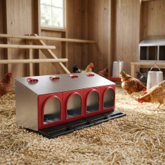 Nido Interior para Gallinas 4 departamentos 104x47x48 cm | Ponedero Avicola para Gallina