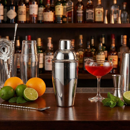 Shaker per cocktail con tappo inox da 0,5 L.