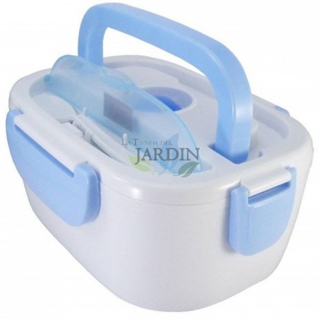 Lancheira elétrica de 1L, lancheira aquecida com adaptadores de 12V, 24V e 220V, ideal para refeições em movimento