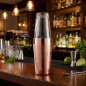Shaker à cocktail professionnel en acier inoxydable avec 2 verres, capacité 800 ml + 500 ml [cuivre]