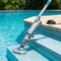 Aspirador limpiafondos Aquallice con bateria | piscina y SPA | Cabezal extraible para esquinas, mango telescopico y bateria