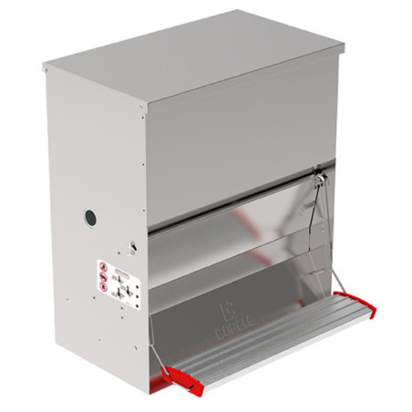 SAFE-FEED Enten-Futterautomat 40 kg 67 l | Bis zu 35 Enten | Sicheres Fütterungssystem | Robustes Blech | Für den Außenbereich g