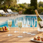 Verres à champagne en cristal | Lot de 6 | Design élégant et résistant | Idéal pour les fêtes et événements
