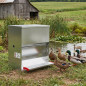 SAFE-FEED Enten-Futterautomat 40 kg 67 l | Bis zu 35 Enten | Sicheres Fütterungssystem | Robustes Blech | Für den Außenbereich g