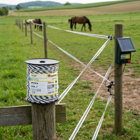 Electric Tape for Fencing 200m / 6mm R6 | Premium Tape for Long Fences | Guarantees Constant Current Flow