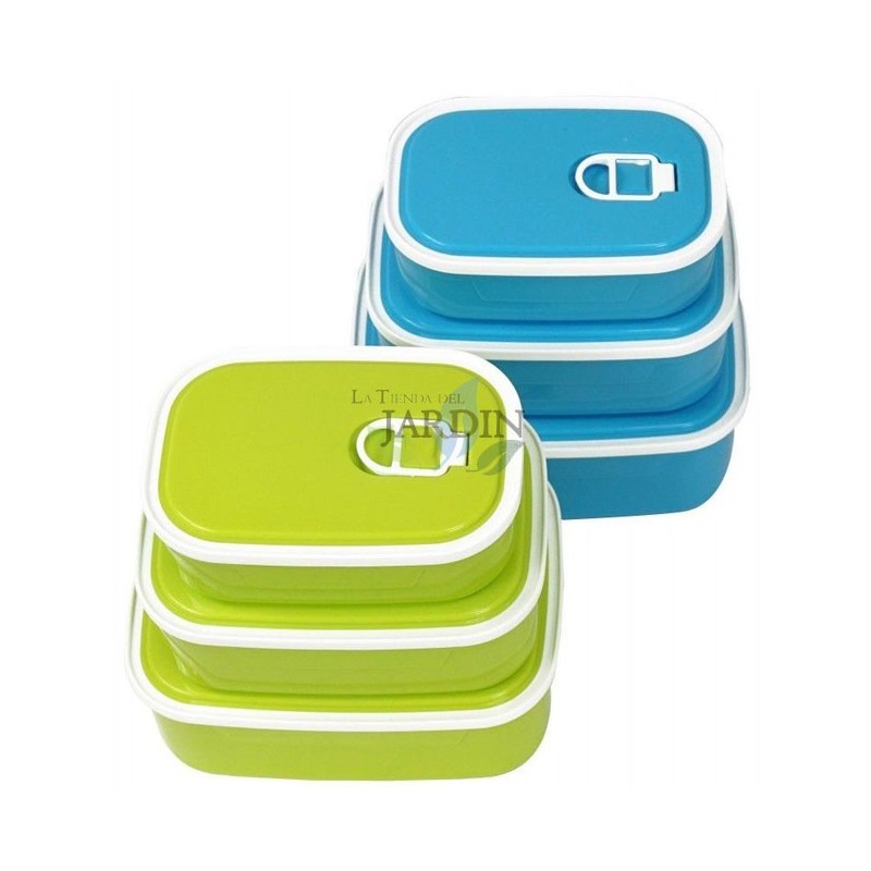 Set di 3 Contenitori per il Pranzo da 420 ml, 790 ml e 1320 ml (colore casuale)
