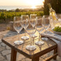 Verres à vin en cristal pour vin blanc | Lot de 6 | Design élégant et résistant | Idéal pour les fêtes et événements