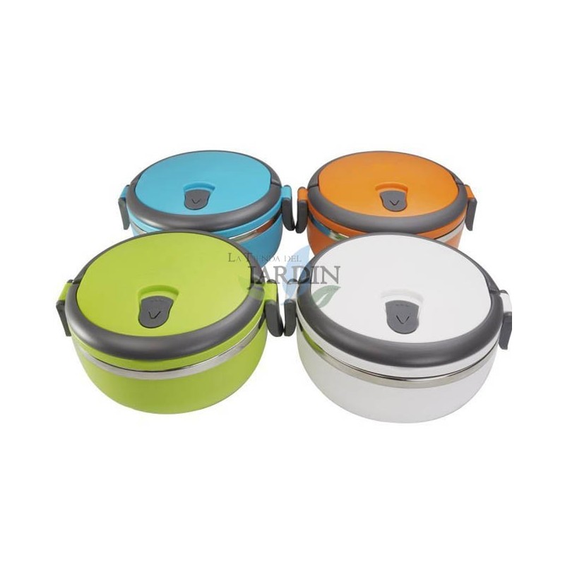 Fiambrera 700ml interior inoxidable, diseño térmico para mantener alimentos frescos (color aleatorio)