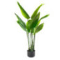Planta artificial Ave-do-Paraíso de 120 cm com vaso | Plantas de plástico para decoração de jardins internos e externos