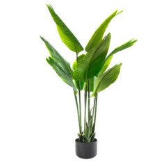 Artificial Bird of Paradise Plant 150 cm with Pot | Plastic Plants for Indoor and Outdoor Garden Decoration