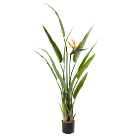 Plante artificielle Paradise Flower de 140 cm avec pot | Plantes en plastique pour la décoration intérieure et extérieure