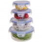 Set 4 round glass lunch boxes 210, 400, 650 and 950 ml Set 4 round glass lunch boxes 210, 400, 650 and 950 ml