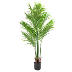 Palmier artificiel de 120 cm avec pot de fleurs | Plantes en plastique pour la décoration intérieure et extérieure