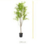 Planta artificial de eucalipto de 190 cm com vaso | Plantas de plástico para decoração de jardins internos e externos