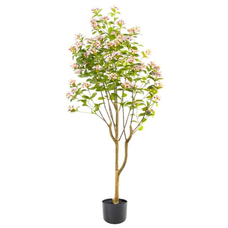 Planta artificial de plumeria de 90 cm com vaso | Plantas de plástico para decoração de jardins internos e externos Planta artificial de plumeria de 90 cm com vaso | Plantas de plástico para decoração de jardins internos e externos