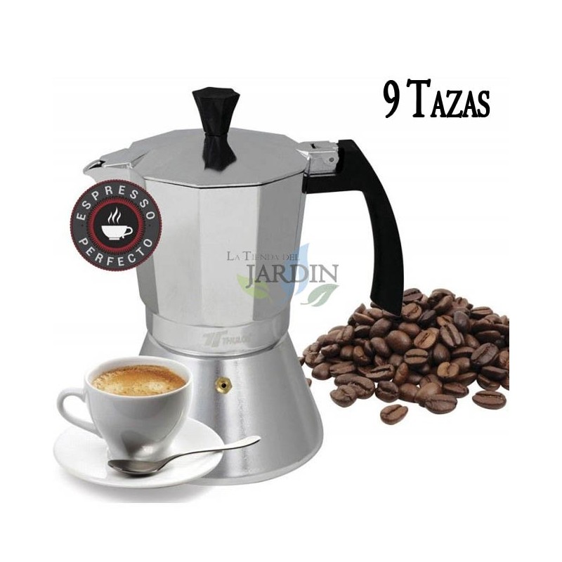 Caffettiera Italiana a Induzione in Acciaio Inox da 9 Tazze, Compatibile con tutte le fonti di calore tranne induzione Caffettiera Italiana a Induzione in Acciaio Inox da 9 Tazze, Compatibile con tutte le fonti di calore tranne induzione