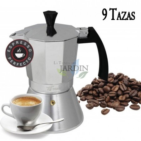 Cafeteira de indução de 9 xícaras, cafeteira italiana, para todos os tipos de fogões, adequada para indução