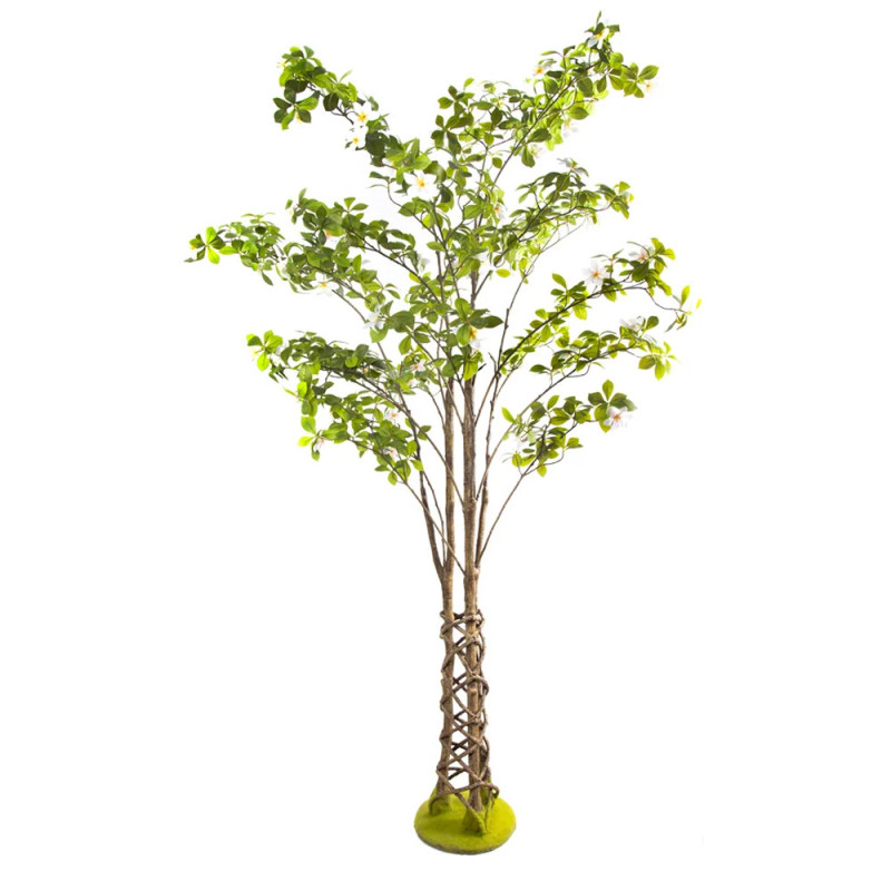 Planta artificial com tronco decorativo de 230 cm e vaso | Plantas de plástico para decoração de jardins internos e externos