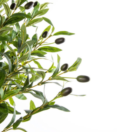 Oliveira artificial de 180 cm com vaso | Plantas de plástico para decoração de jardins internos e externos