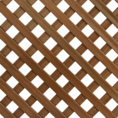 PVC-Gitterpaneel ohne Rahmen, 100 x 200 cm | 1,8 cm Maschenweite | Dekoratives braunes Gartengitter | Innendekoration