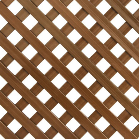 Panneau treillis en PVC sans cadre 100 x 200 cm | Carrés de 1,8 cm | Treillis décoratif marron pour jardin | Décoration intérieu