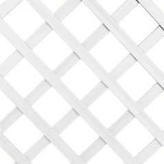 Panneau treillis en PVC sans cadre 100 x 200 cm | Carrés de 4,5 cm | Treillis décoratif blanc pour jardin | Décoration intérieur