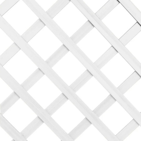 Panel de Celosia PVC Sin Marco 100x200cm | Cuadros 4,5cm | Celosia Blanco Decorativa Jardin | Decoracion de Ambientes