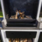 Schublade mit Grillrost für Grill- und Küchenmodule 74,5 × 56,5 × 80 cm | Schwarze Stahlschublade für Außenküche und Grill