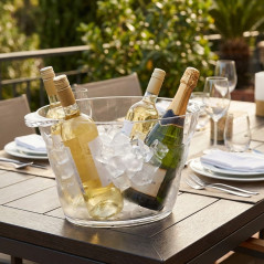 Cubo Enfriabotellas Acrilico 13 Litros | Transparente y Resistente | Ideal Para Vinos y Bebidas | Facil De Usar