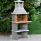 Barbecue encastrable Luna 74x47x190 cm avec grille 54x30 cm | Barbecue en béton et brique