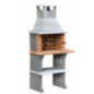 Luna 95x47x190 cm Built-in Barbecue with 54x30 cm Grill | Concrete and Brick Barbecue
