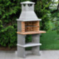 Barbacoa de Obra Luna 95x47x190 cm con Parrilla 54x30 cm | Barbacoa de Hormigón y Ladrillo