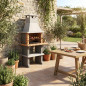 Barbecue da incasso Luna 95x47x190 cm con griglia 54x30 cm | Barbecue in cemento e mattoni Barbecue da incasso Luna 95x47x190 cm con griglia 54x30 cm | Barbecue in cemento e mattoni
