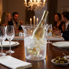 Cubo Enfriabotellas Acrilico 3,5 Litros | Transparente y Resistente | Ideal Para Vinos y Bebidas | Facil De Usar