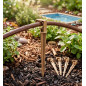 Pack 100 Estaca Sujeta Manguera 16-20mm Ø | Estacas Riego Huerto | Piqueta Microtubo Riego por Goteo | Estacas de Jardin