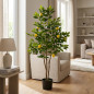 Citronnier artificiel de 120 cm avec pot | Plantes en plastique pour la décoration intérieure et extérieure