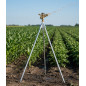| Trípode acero riego 3/4" | Altura fija 70 cm | Soporte aspersores agrícolas | Rosca macho | Alta calidad resistente |