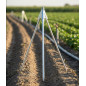 | Trípode acero riego 3/4" | Altura fija 70 cm | Soporte aspersores agrícolas | Rosca macho | Alta calidad resistente |