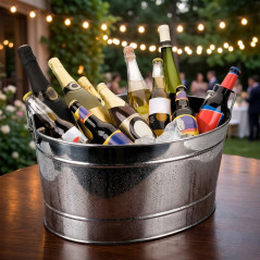 Balde de gelo de aço inoxidável Barreño Bottle Cooler, 28 litros.